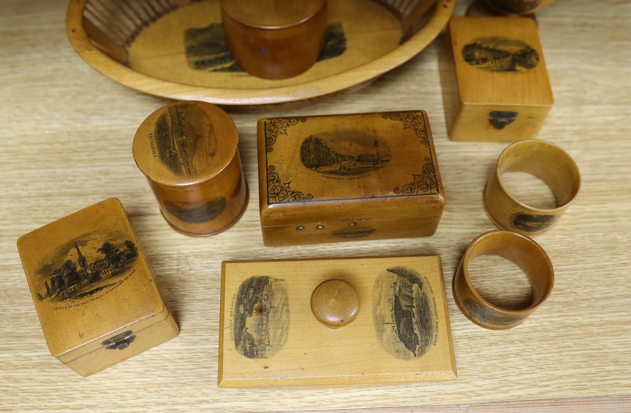 A group of Mauchlineware